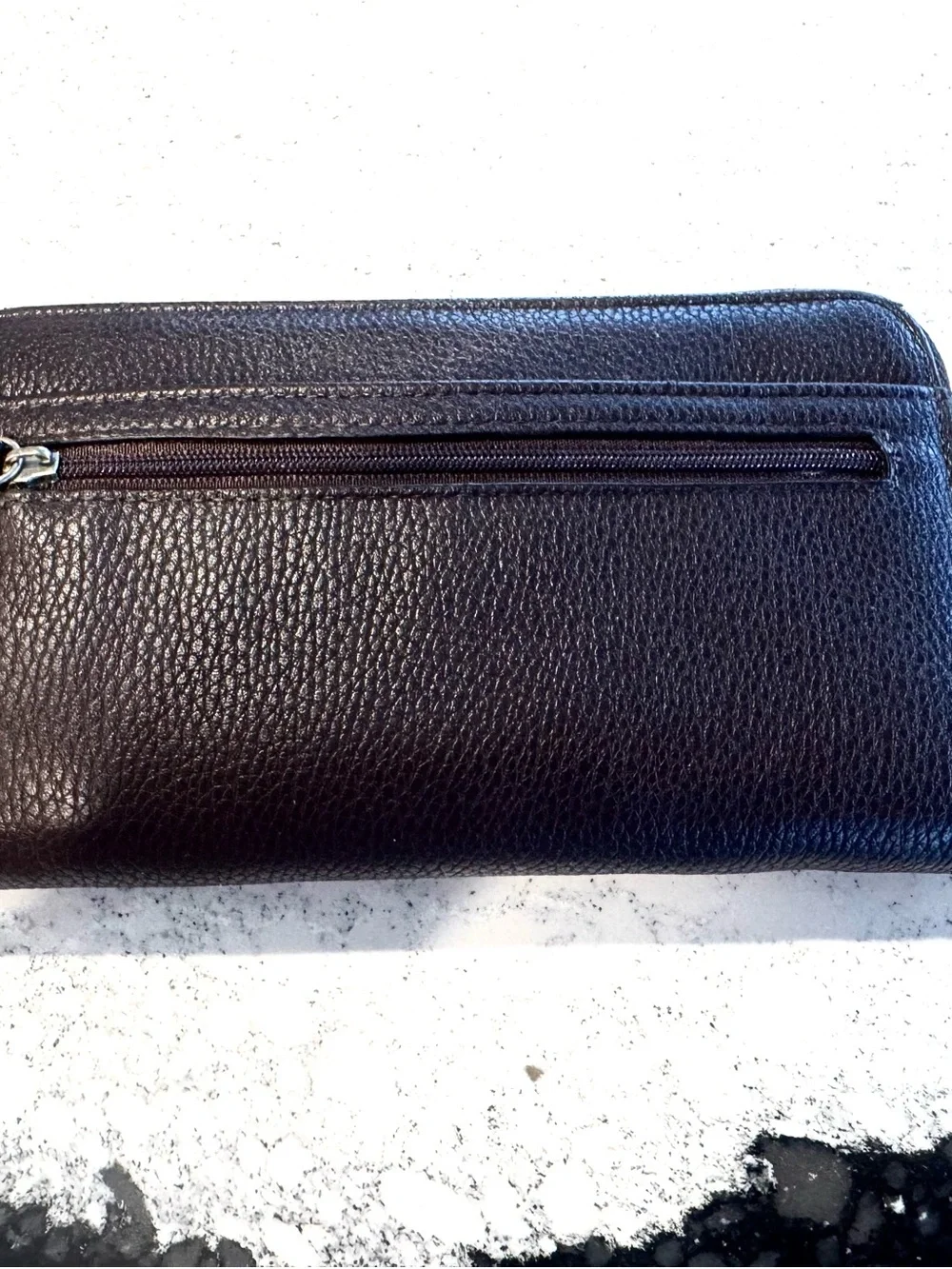 Liz Claiborne Leather Zip-Around Wallet - Brown